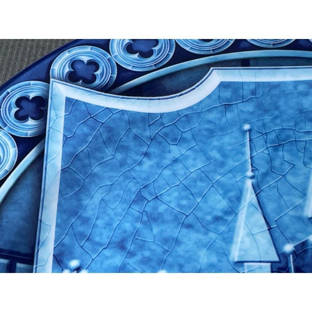 Disney Park Malamine Cinderella Castle Blue 11" Rim Dinner Plate Blue - Picture 2 of 8